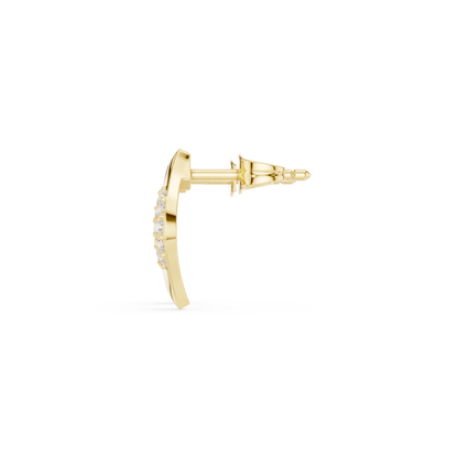 Aveline Geometric Diamond Shield Studs