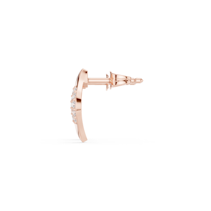 Aveline Geometric Diamond Shield Studs