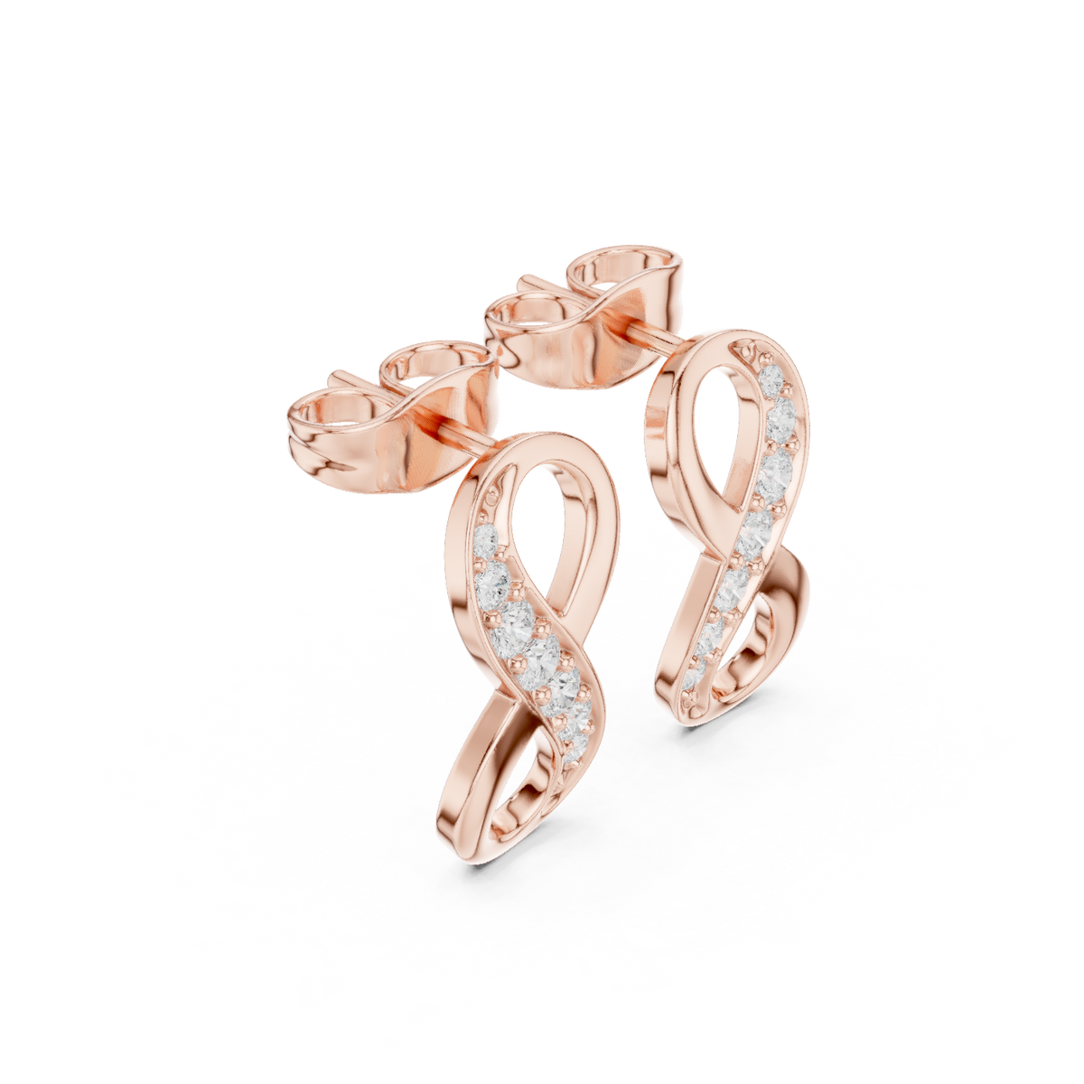 Elvara Infinity Diamond Loop Studs