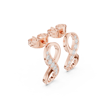 Elvara Infinity Diamond Loop Studs