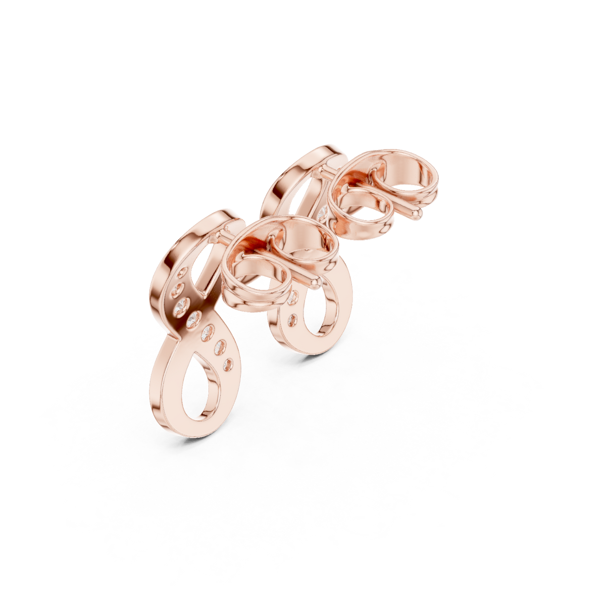 Elvara Infinity Diamond Loop Studs
