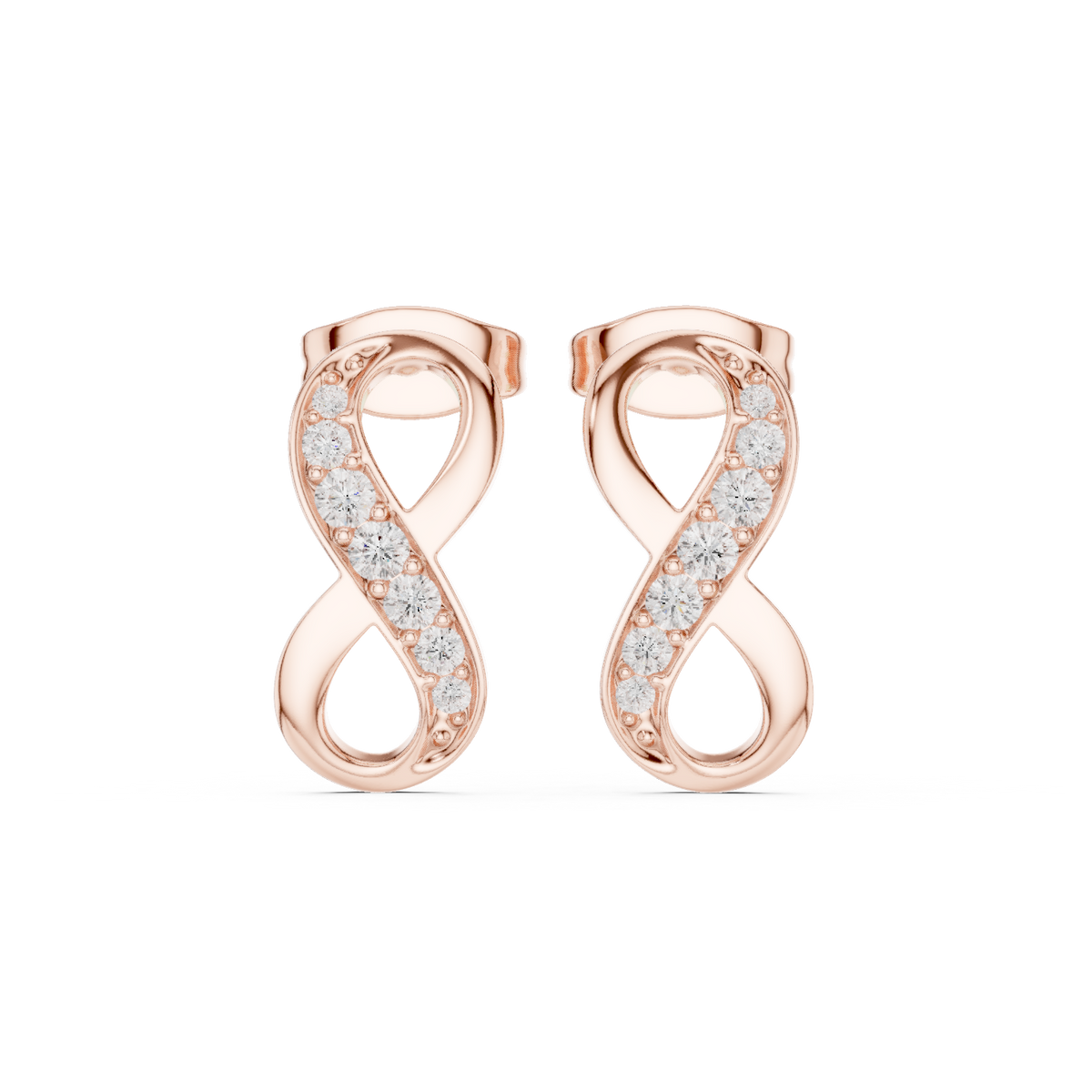 Elvara Infinity Diamond Loop Studs