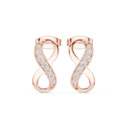 Elvara Infinity Diamond Loop Studs