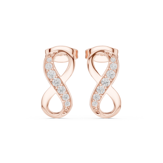 Elvara Infinity Diamond Loop Studs