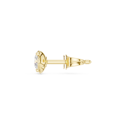 Orlisse Round Diamond Sculpted Studs