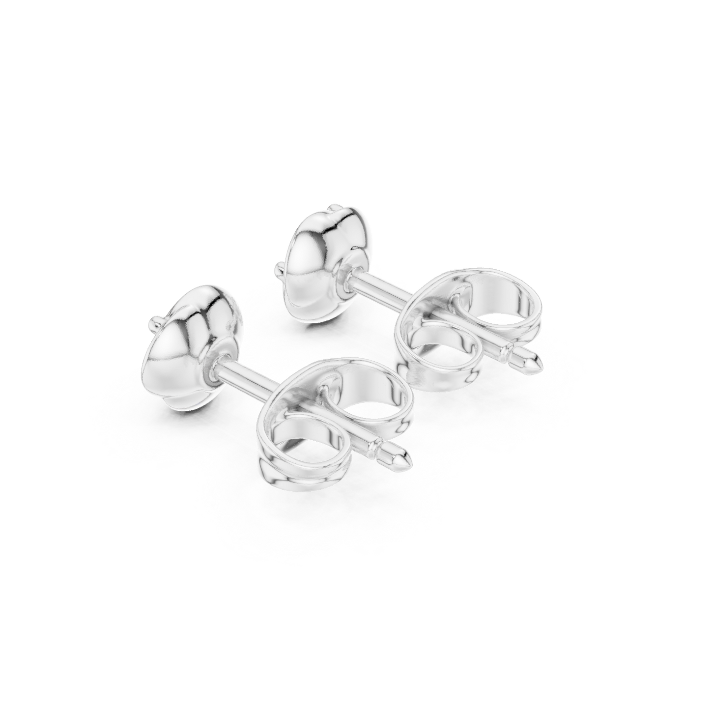 Eternal Spark Moissanite Solitaire Stud Earrings in 925 Sterling Silver