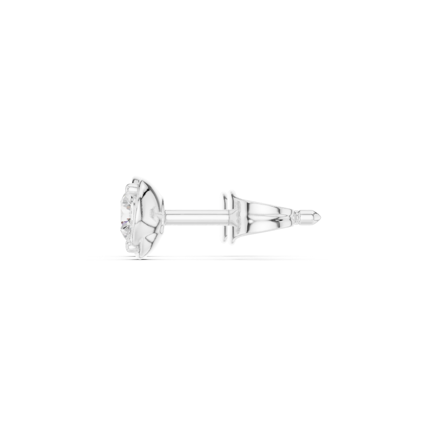 Eternal Spark Moissanite Solitaire Stud Earrings in 925 Sterling Silver