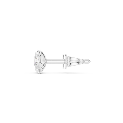 Eternal Spark Moissanite Solitaire Stud Earrings in 925 Sterling Silver