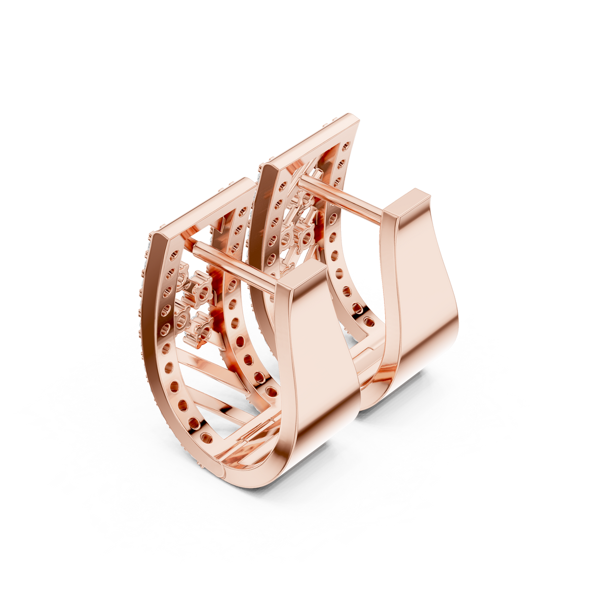 Varelle Geometric Diamond Frame Hoops