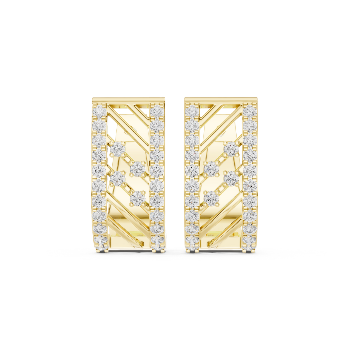 Varelle Geometric Diamond Frame Hoops