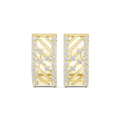 Varelle Geometric Diamond Frame Hoops