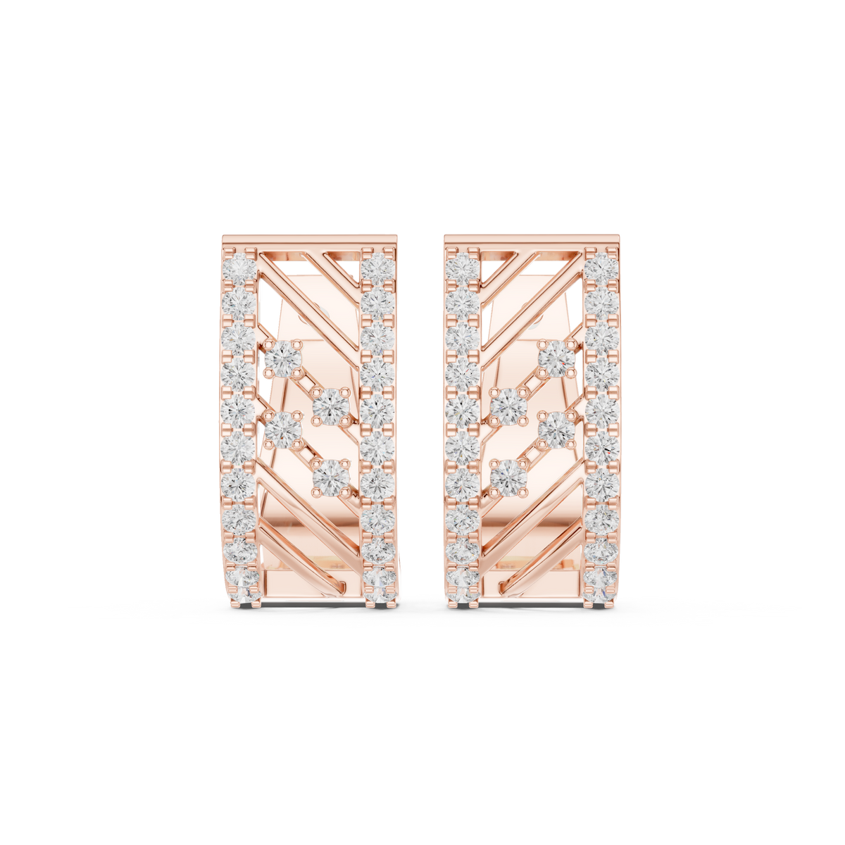 Varelle Geometric Diamond Frame Hoops