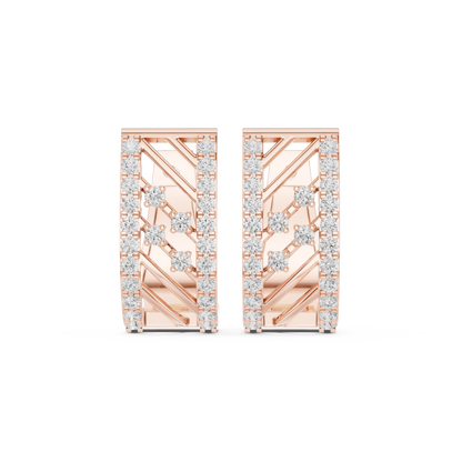 Varelle Geometric Diamond Frame Hoops