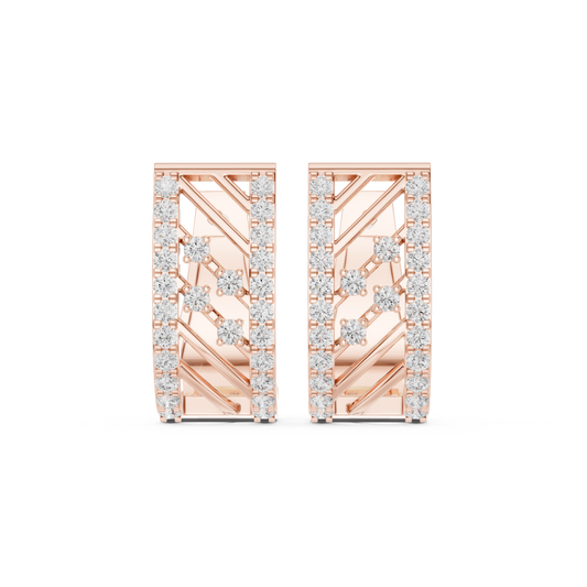 Varelle Geometric Diamond Frame Hoops