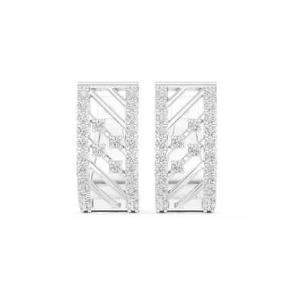 Varelle Geometric Diamond Frame Hoops