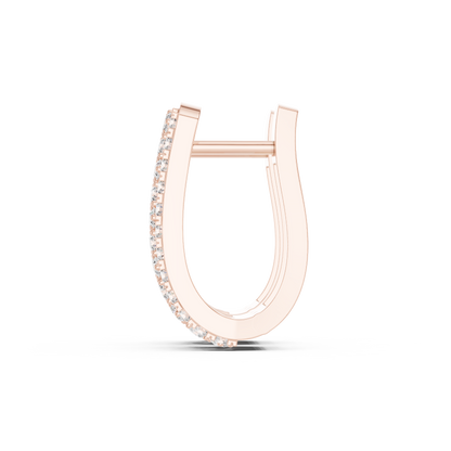 Zorelle Double Row Diamond Hoop Earrings