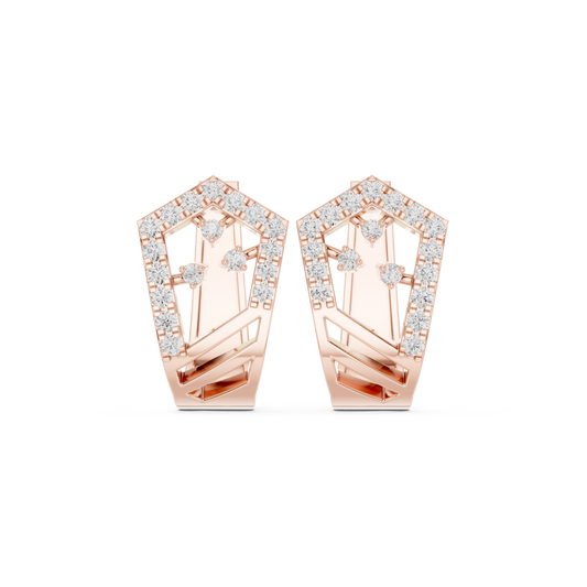 Zavielle Geometric Diamond Hoops