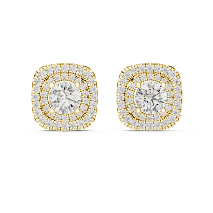 Aurelia Imperial Round Halo Studs