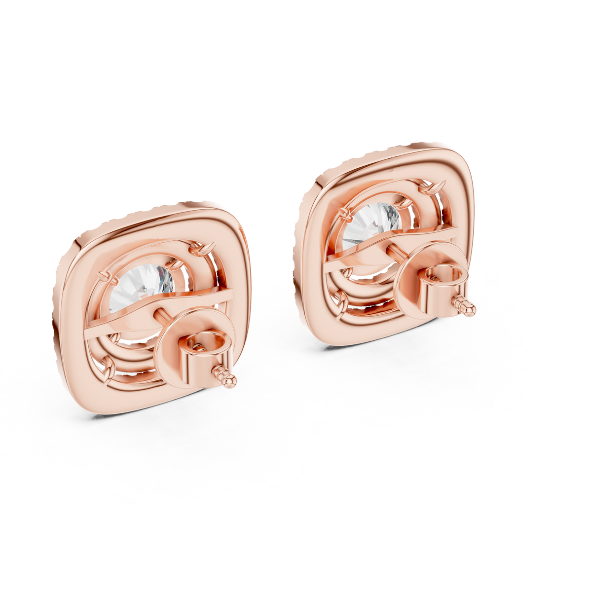 Aurelia Imperial Round Halo Studs