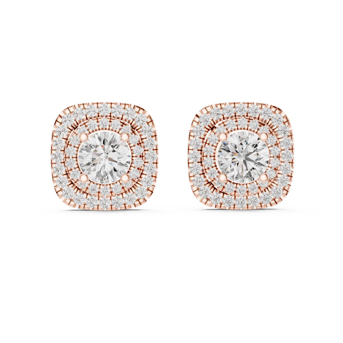 Aurelia Imperial Round Halo Studs