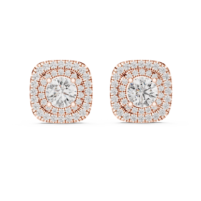 Aurelia Imperial Round Halo Studs