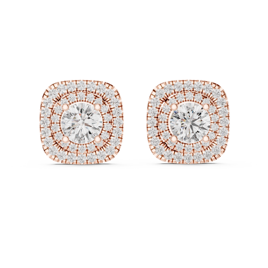 Aurelia Imperial Round Halo Studs