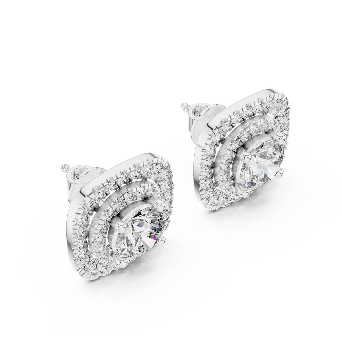 Aurelia Imperial Round Halo Studs