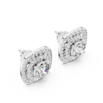 Aurelia Imperial Round Halo Studs