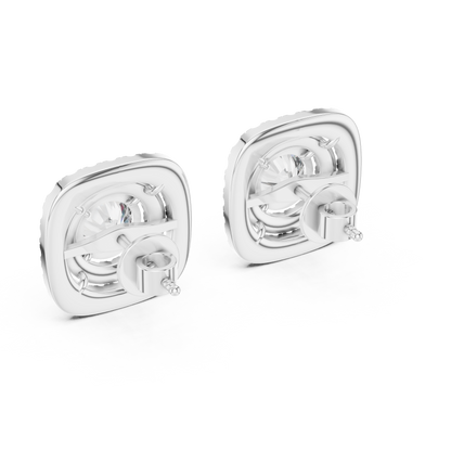 Aurelia Imperial Round Halo Studs