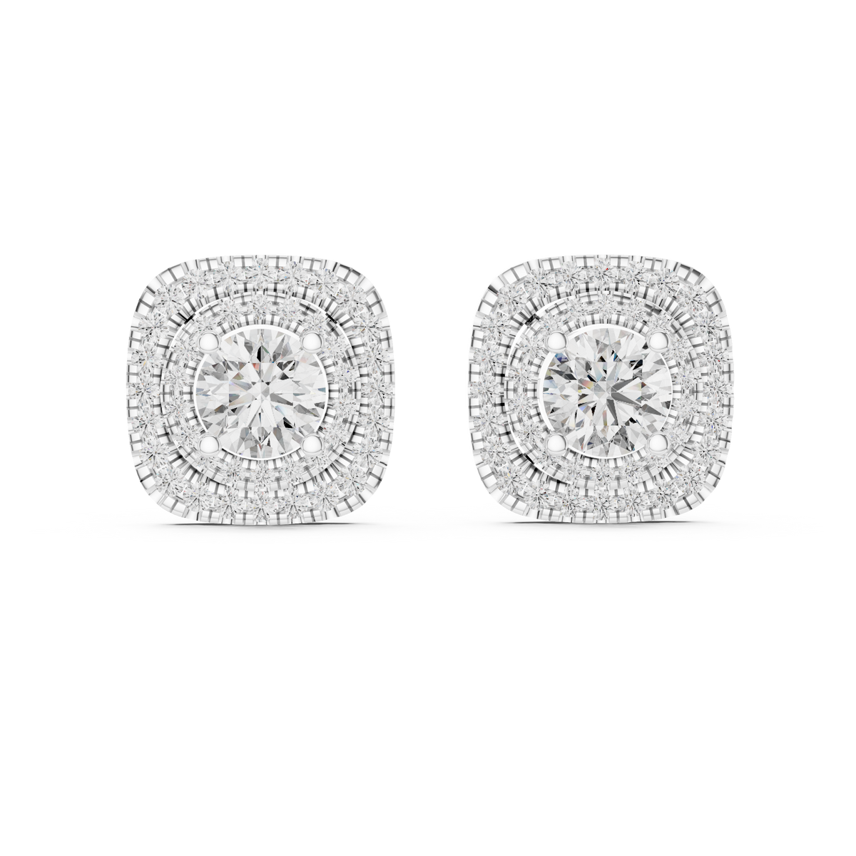 Aurelia Imperial Round Halo Studs