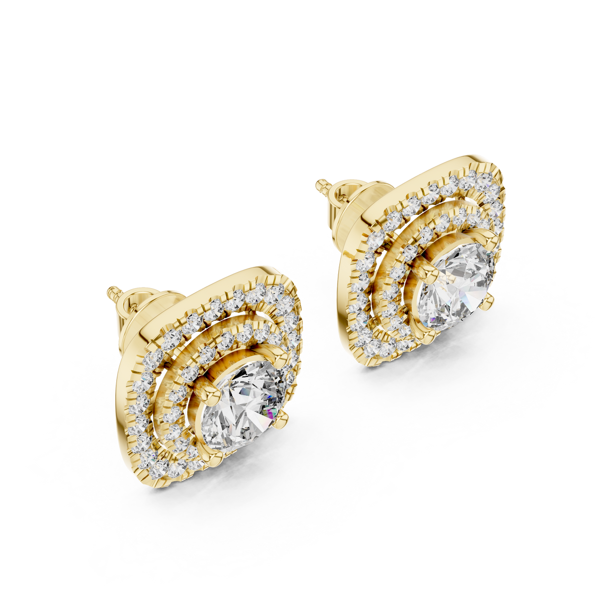 Aurelia Imperial Round Halo Studs