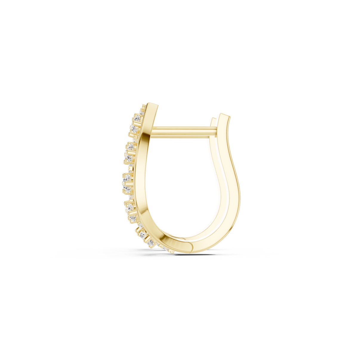 Elvara Oval Diamond Open Hoops