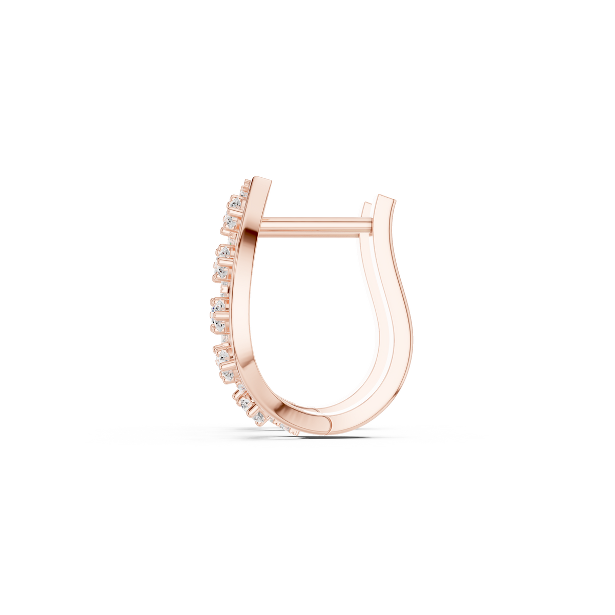 Elvara Oval Diamond Open Hoops