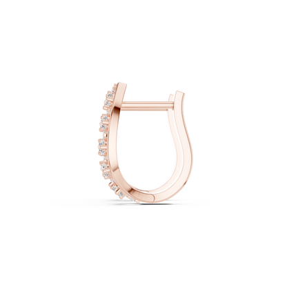 Elvara Oval Diamond Open Hoops