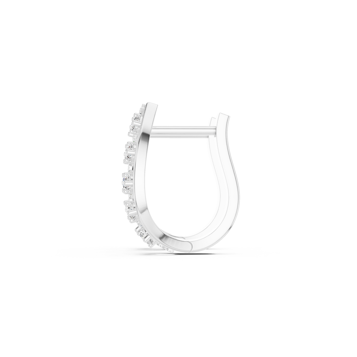 Elvara Oval Diamond Open Hoops