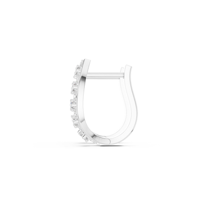 Elvara Oval Diamond Open Hoops