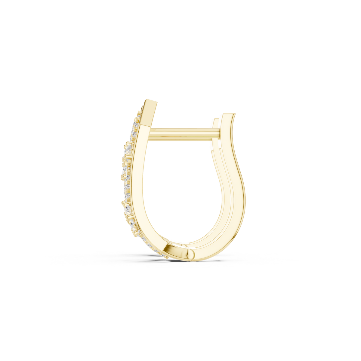 Veylora Geometric Diamond Hoop Earring
