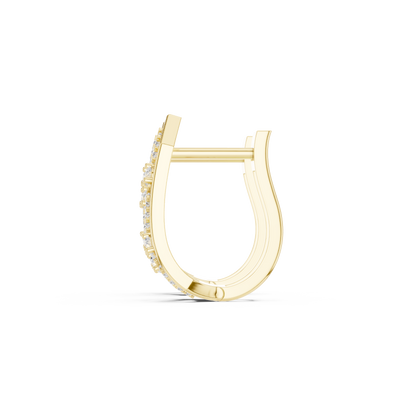 Veylora Geometric Diamond Hoop Earring