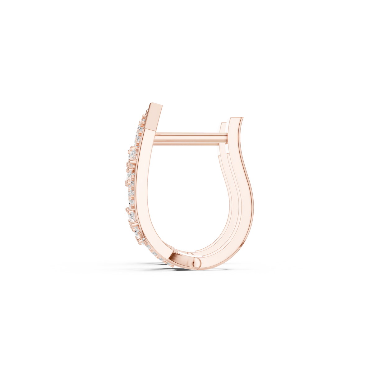 Veylora Geometric Diamond Hoop Earring