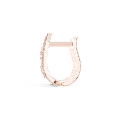 Veylora Geometric Diamond Hoop Earring