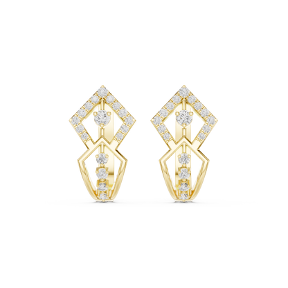 Zyvara Geometric Diamond Hoop
