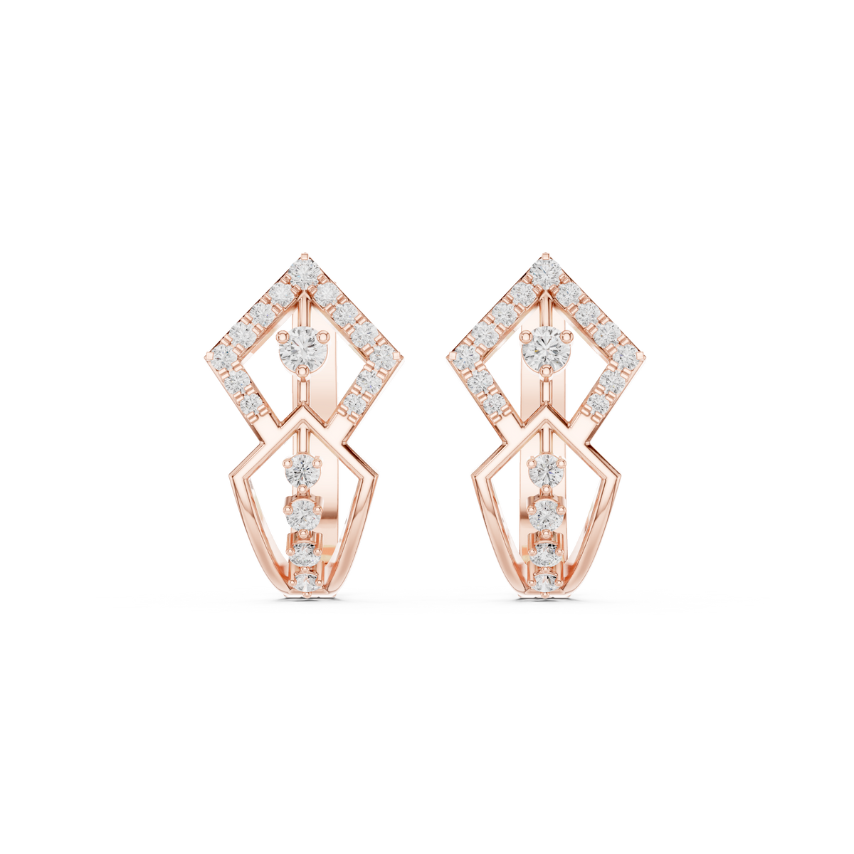 Zyvara Geometric Diamond Hoop