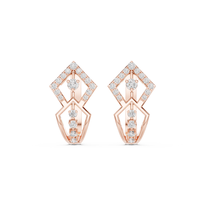 Zyvara Geometric Diamond Hoop