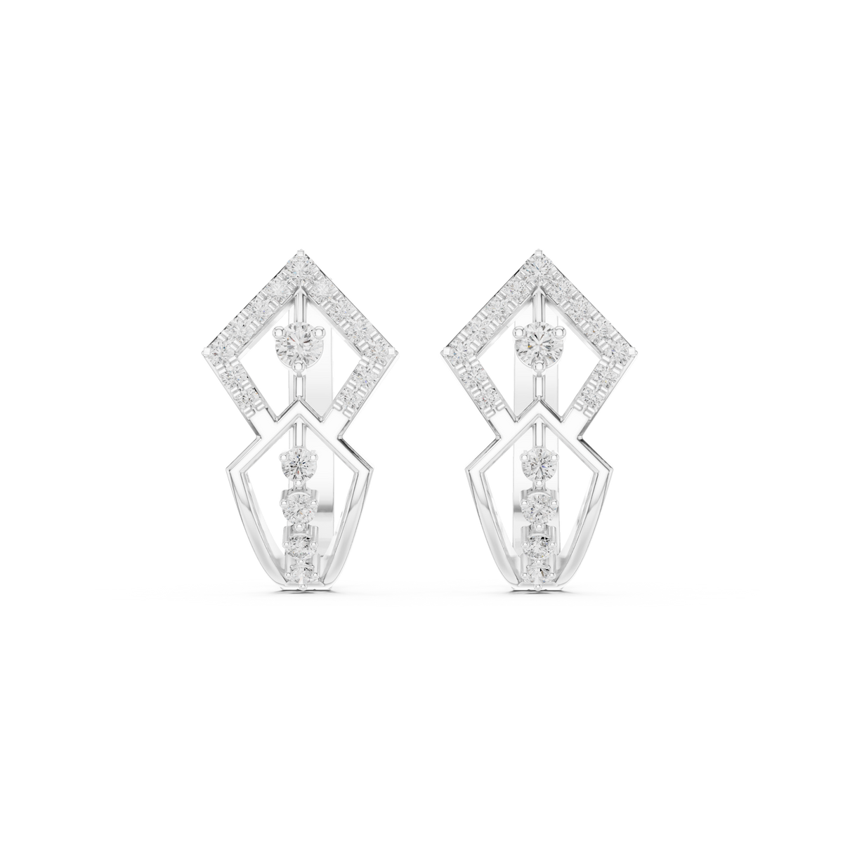 Zyvara Geometric Diamond Hoop