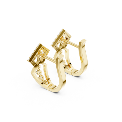 Zyvara Geometric Diamond Hoop
