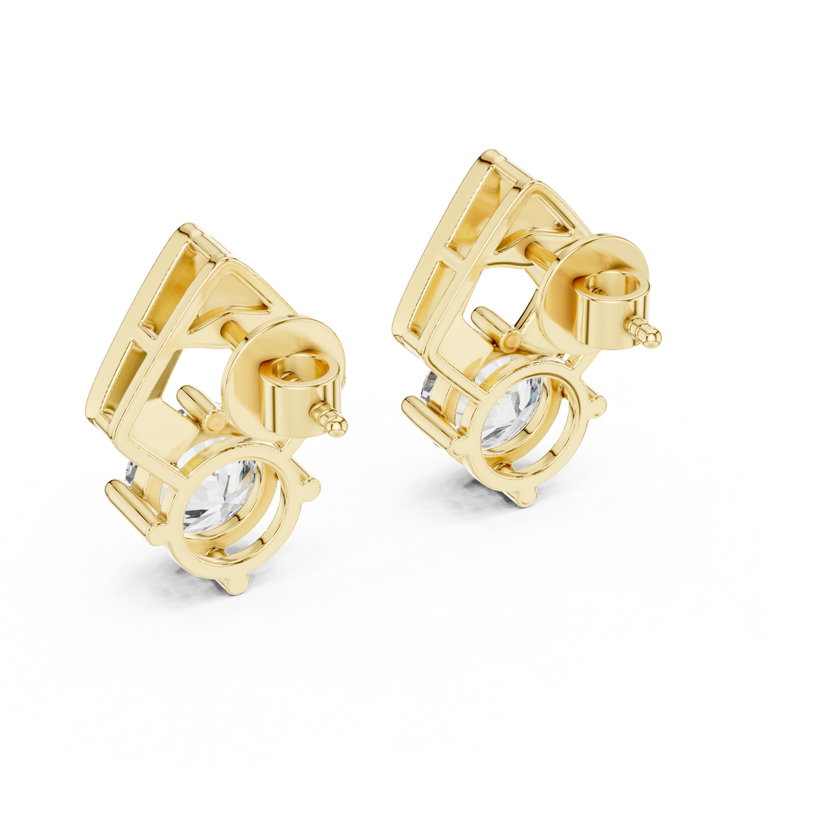 Zarelle Architectural Solitaire Studs
