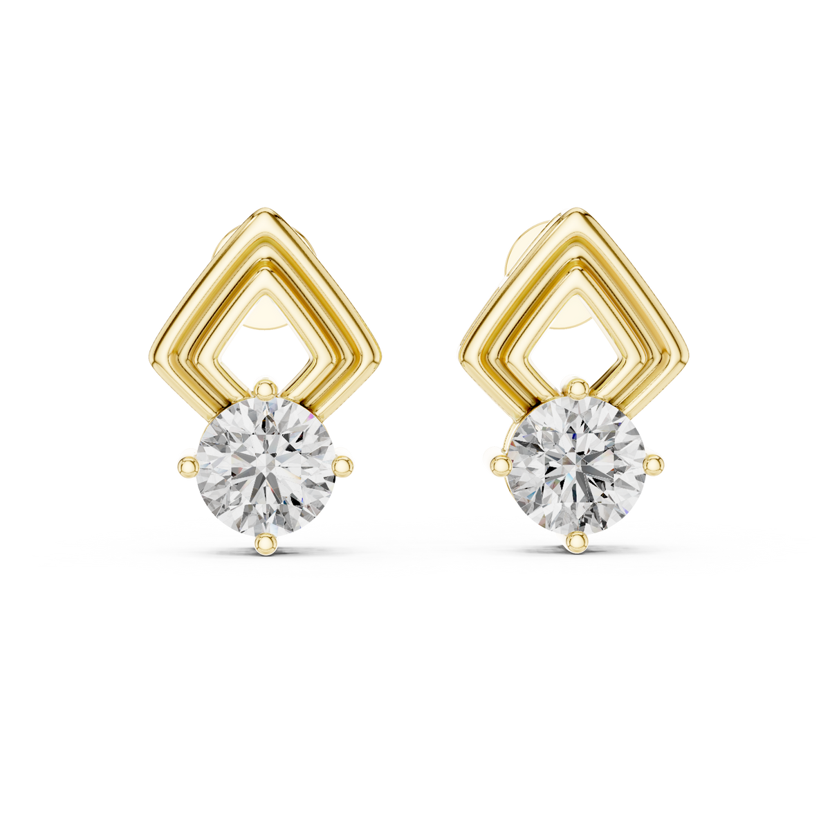 Zarelle Architectural Solitaire Studs