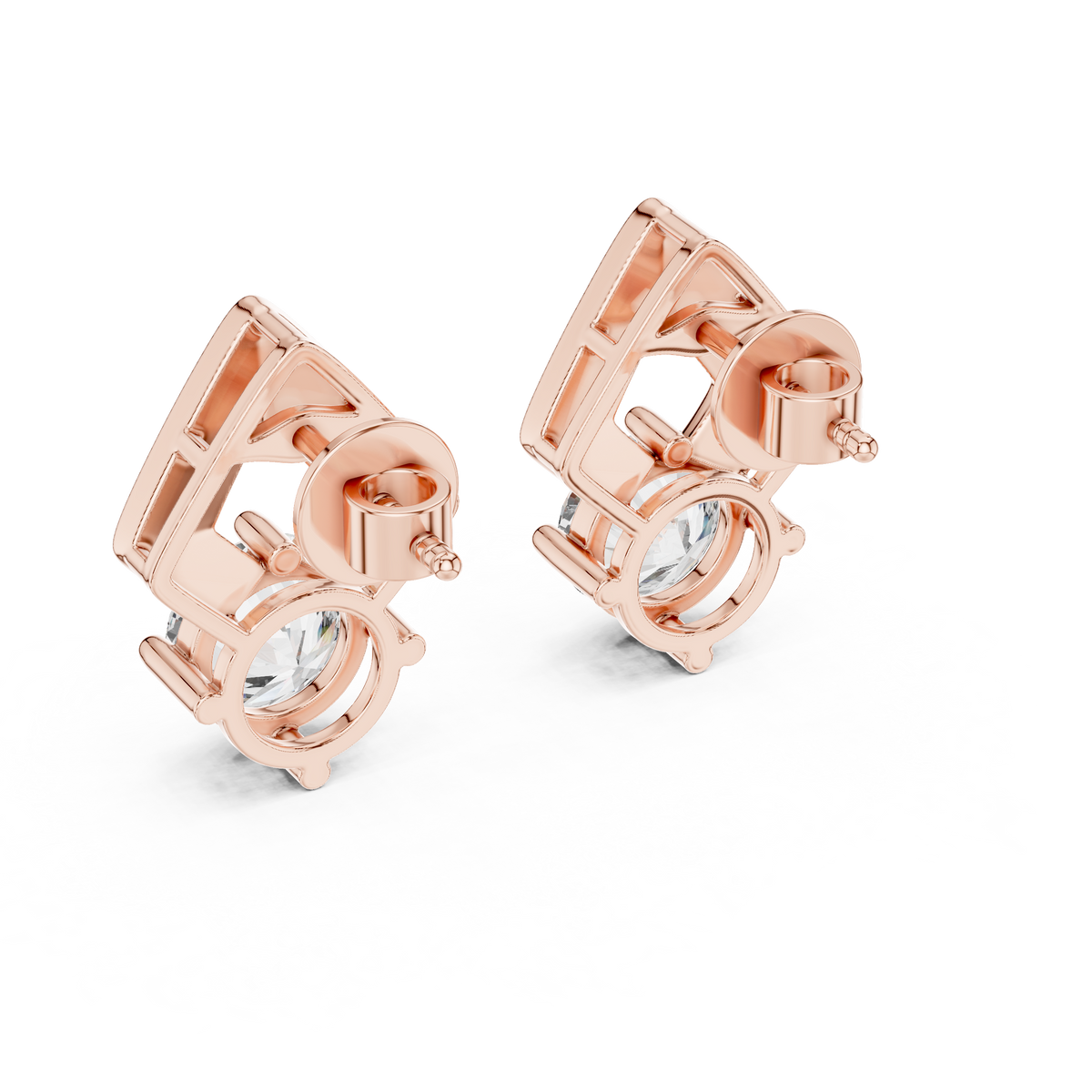 Zarelle Architectural Solitaire Studs