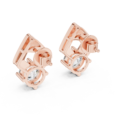 Zarelle Architectural Solitaire Studs