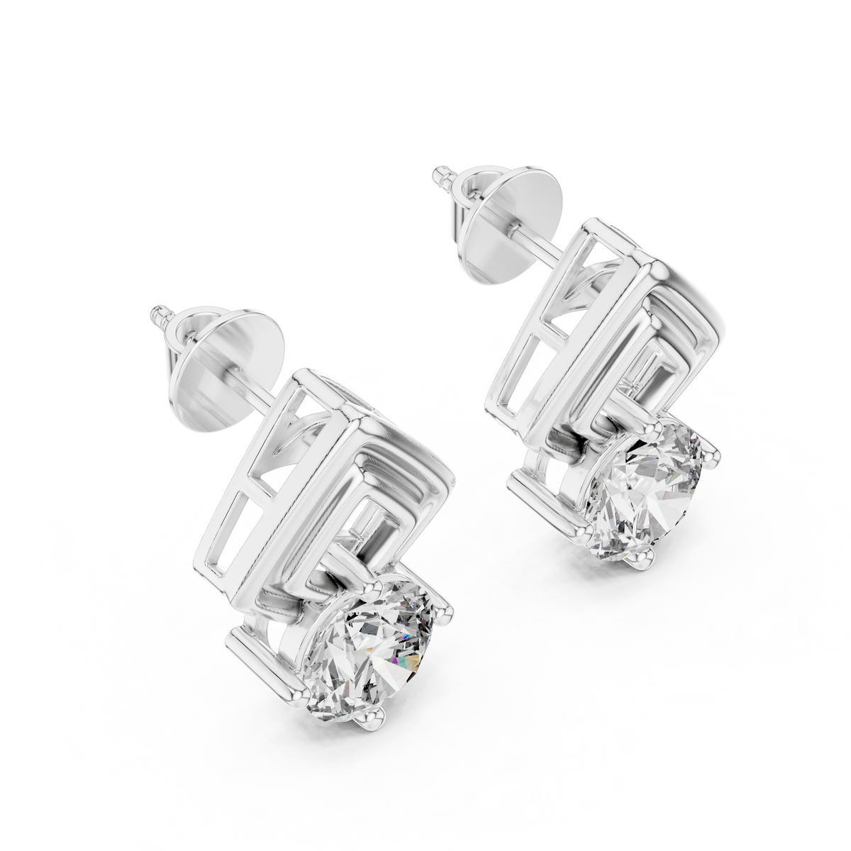 Zarelle Architectural Solitaire Studs